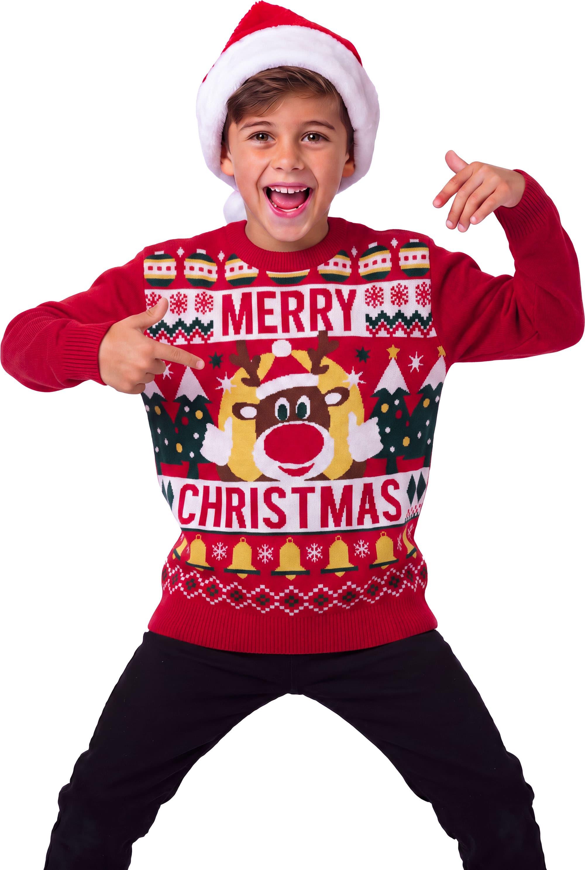 Julesweater "Merry Xmas" til børn