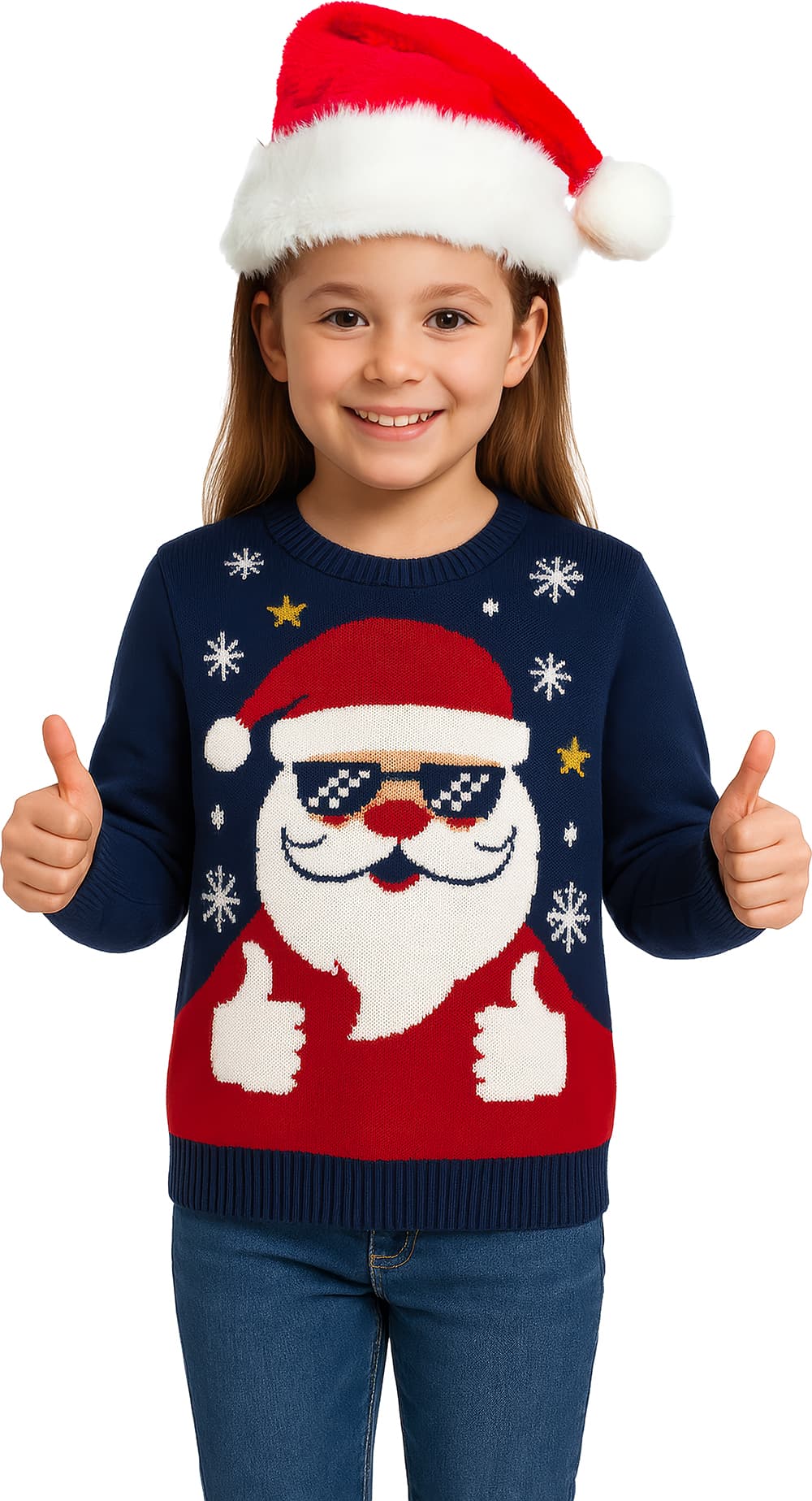 Julesweater med julemand til børn