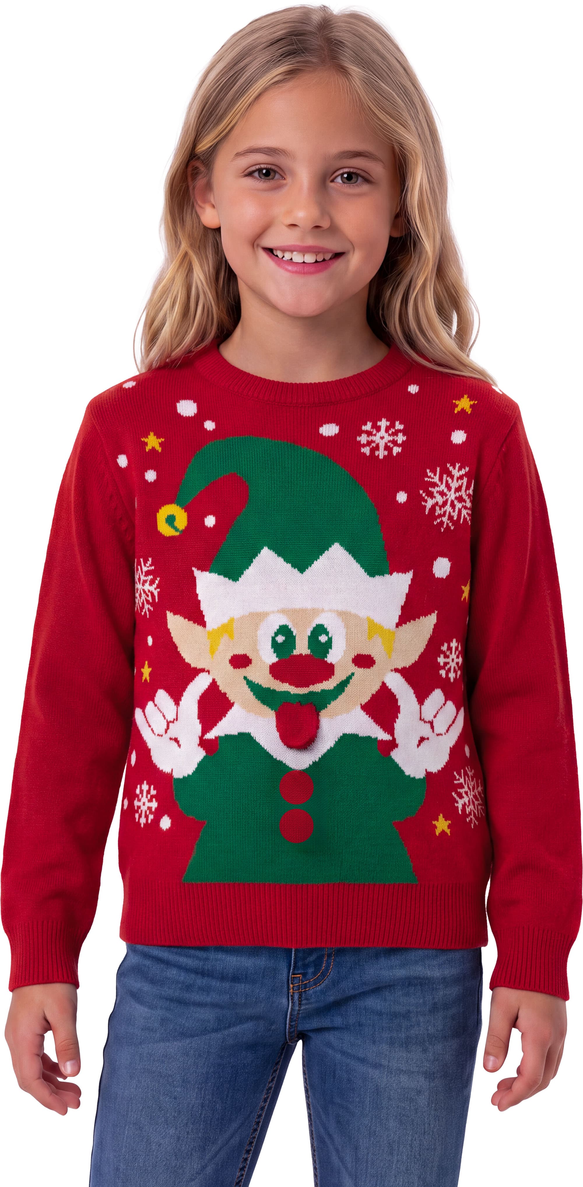 Julesweater med nisse til børn, model 41951