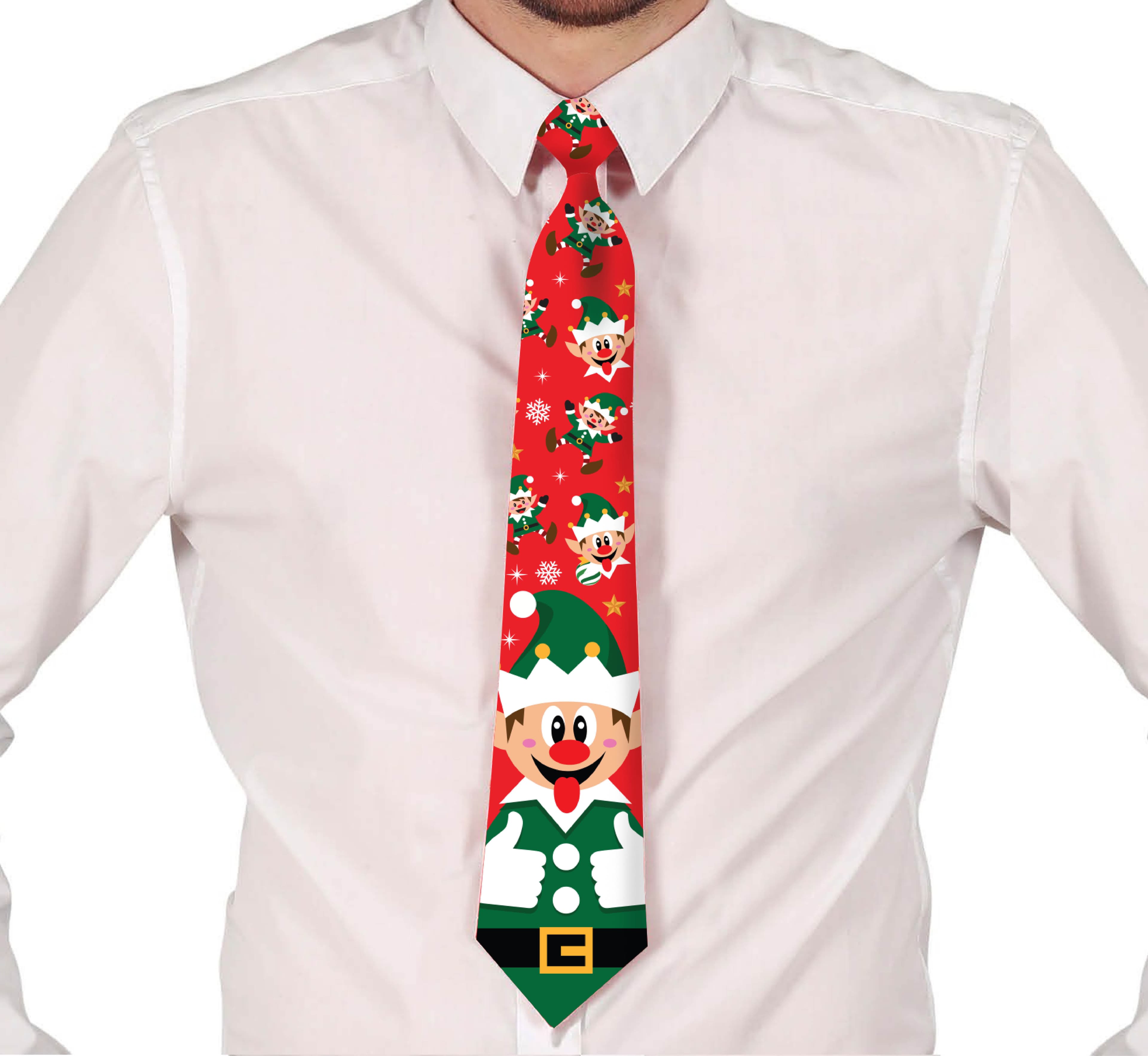 Slips med nisseprint, 45 cm