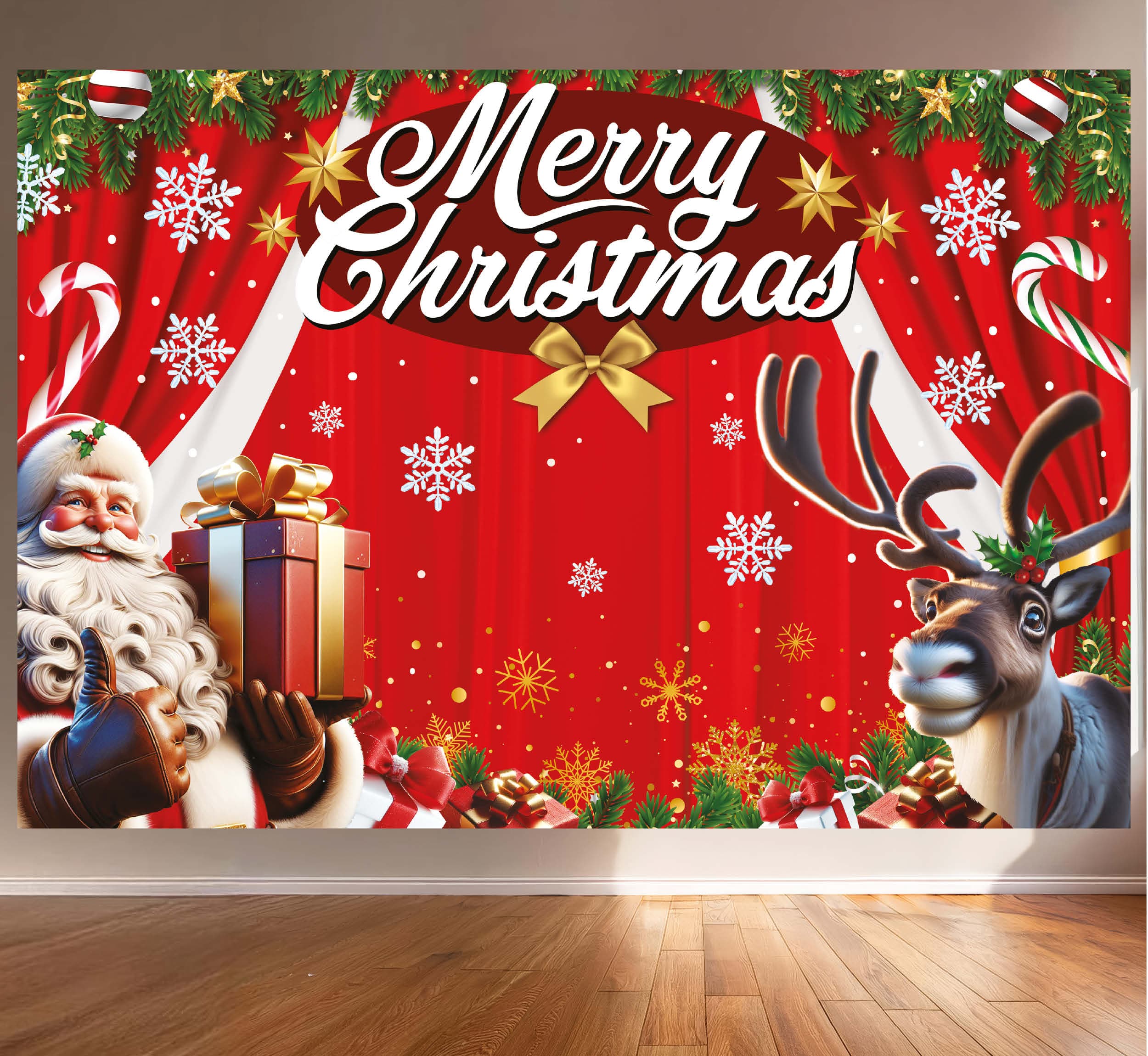 Fotovæg "Merry Xmas" 220 × 150 cm