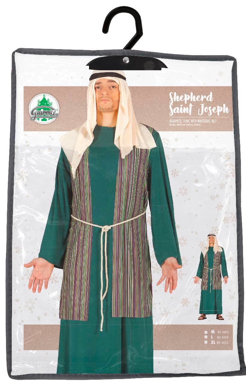 Sankt Josef/hyrde, grøn – kostume til herrer