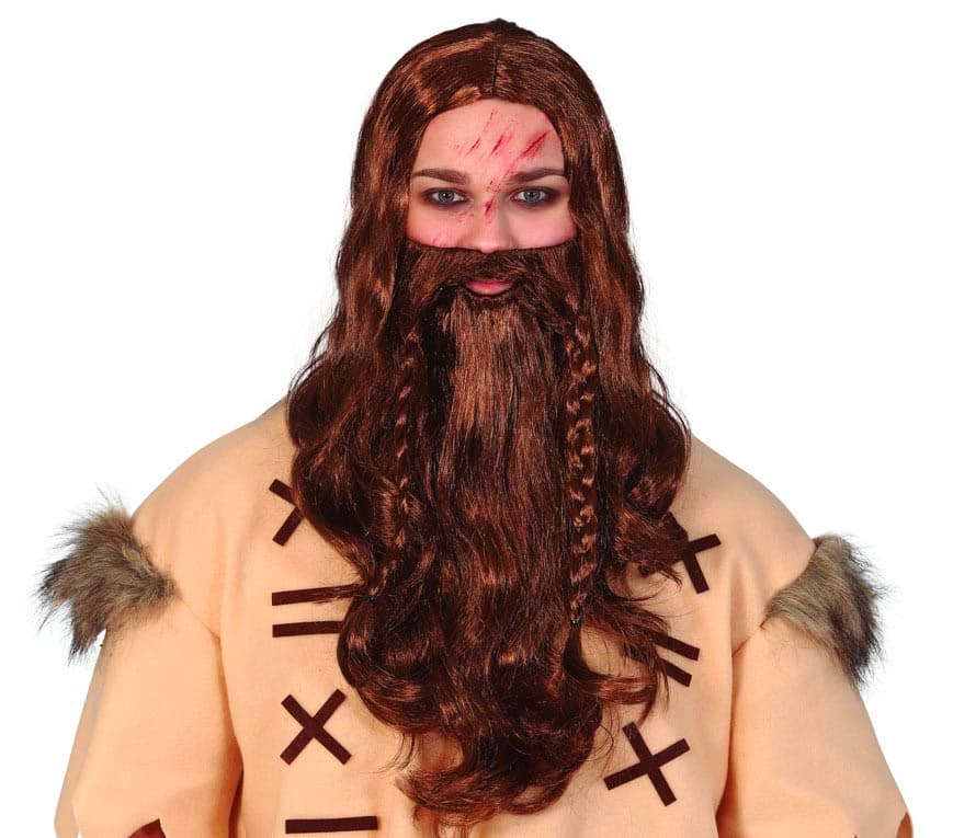 Vikingeparyk med skæg (i æske)