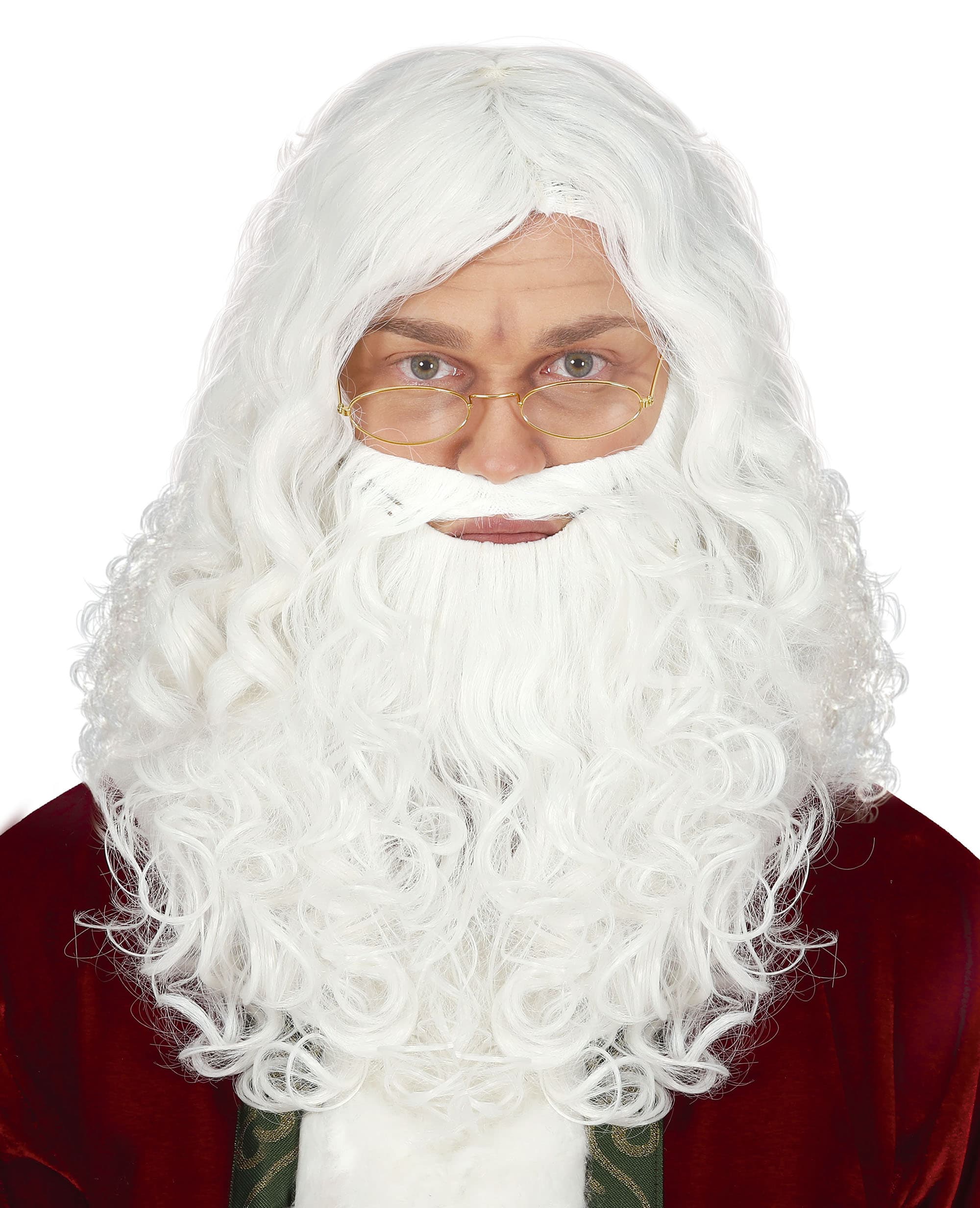 Paryk med ekstra julemandsskæg (i æske)