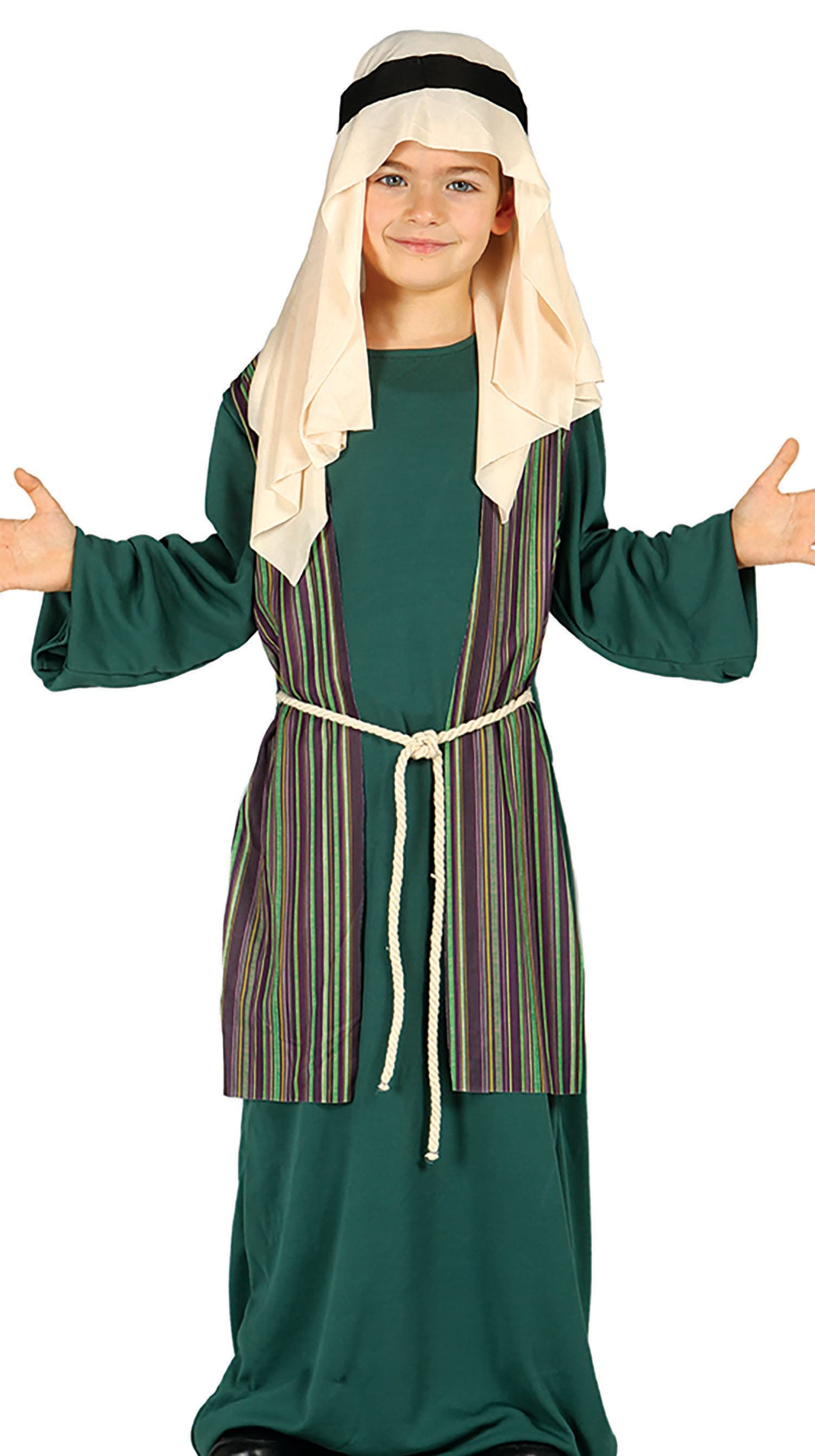 Sankt Josef/hyrde, grøn – kostume til drenge