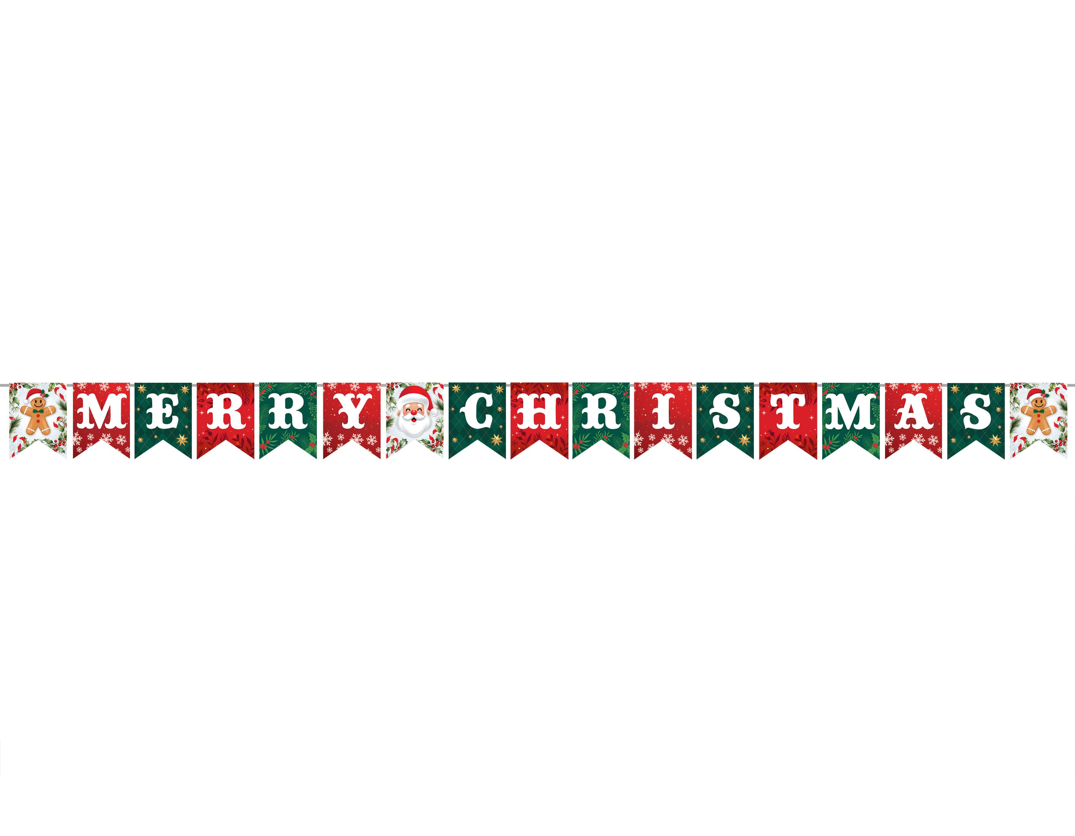 Bogstavguirlande "Merry Christmas" 300 cm / 20 × 15 cm