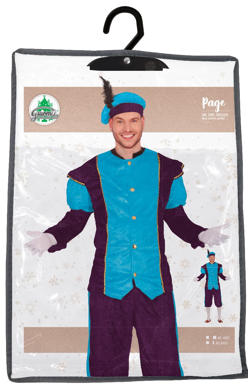 Blå page – kostume til herrer, model 42822