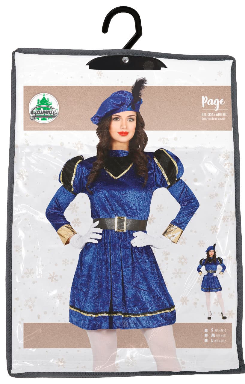 Blå page – kostume til damer, model 44610