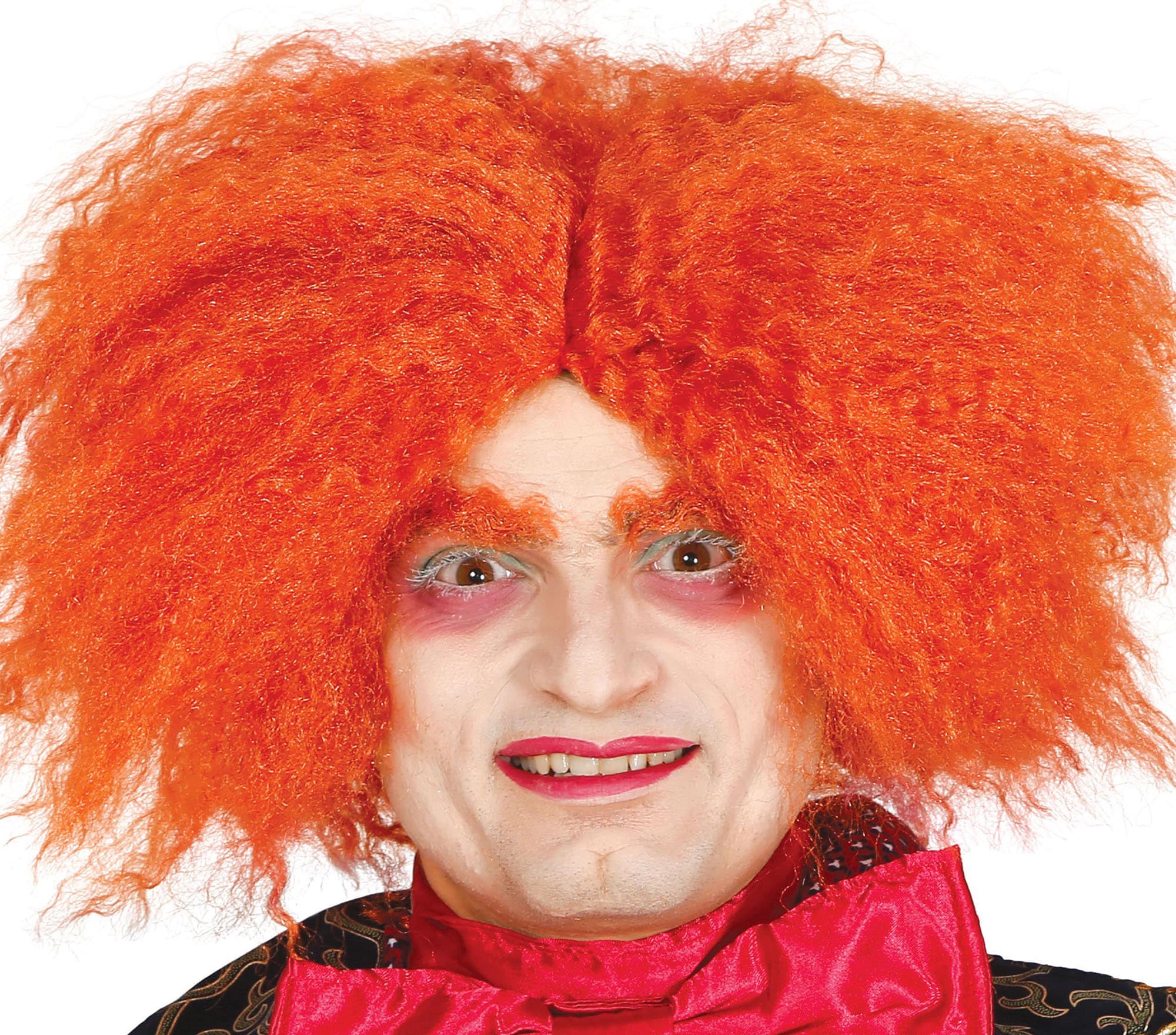 Orange Mad Hatter-paryk (i æske)