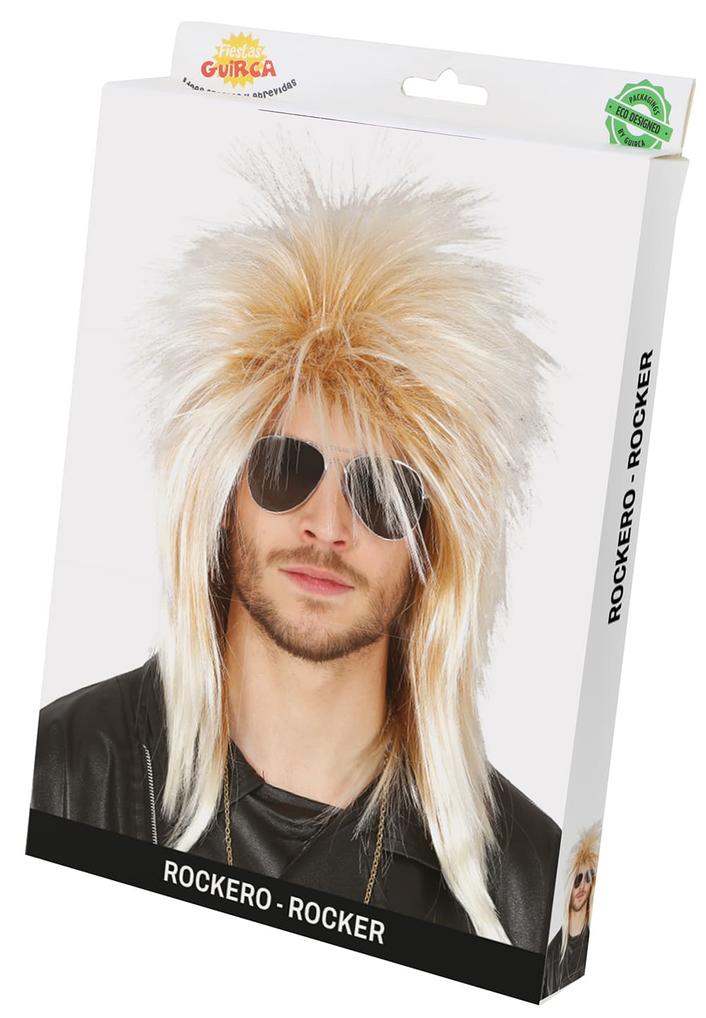Blond rockerparyk (i æske)