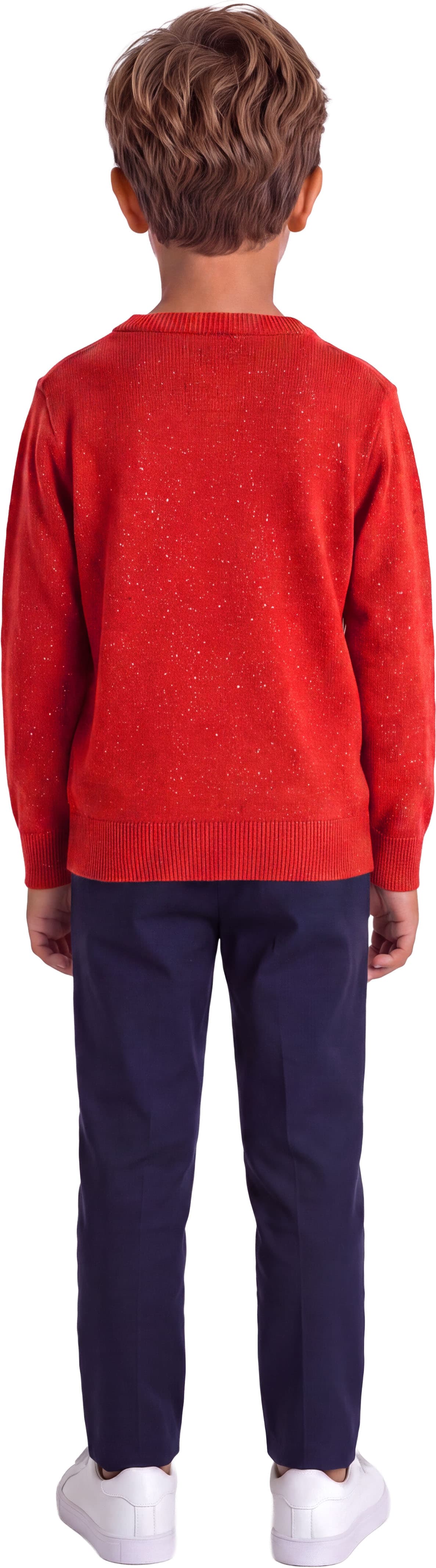 Sweater med nisse i glitter til børn