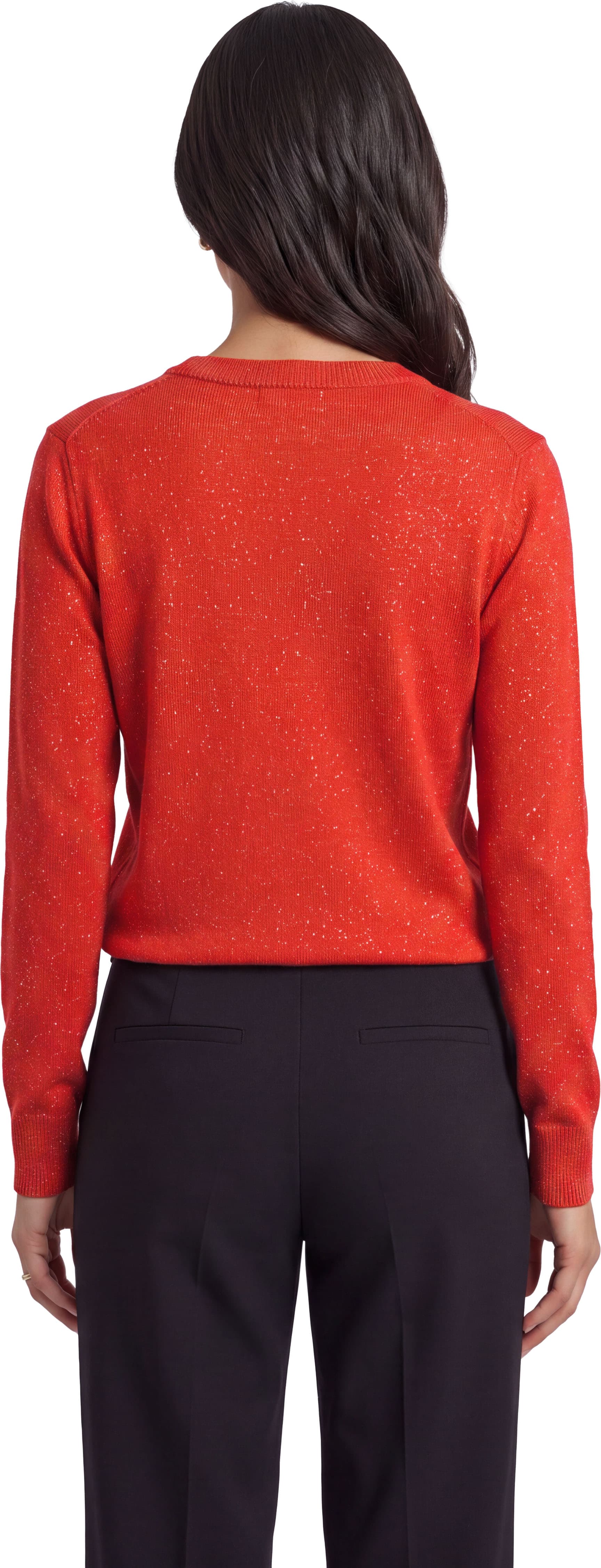 Sweater med nisse i glitter til damer
