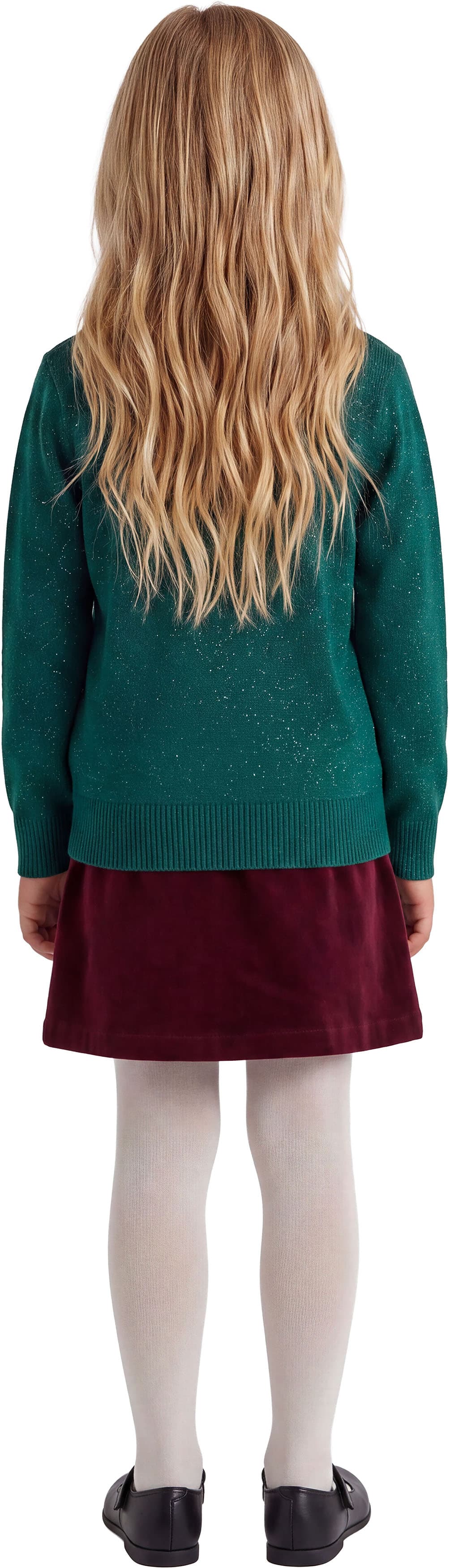 Sweater med isbjørn i glitter til børn