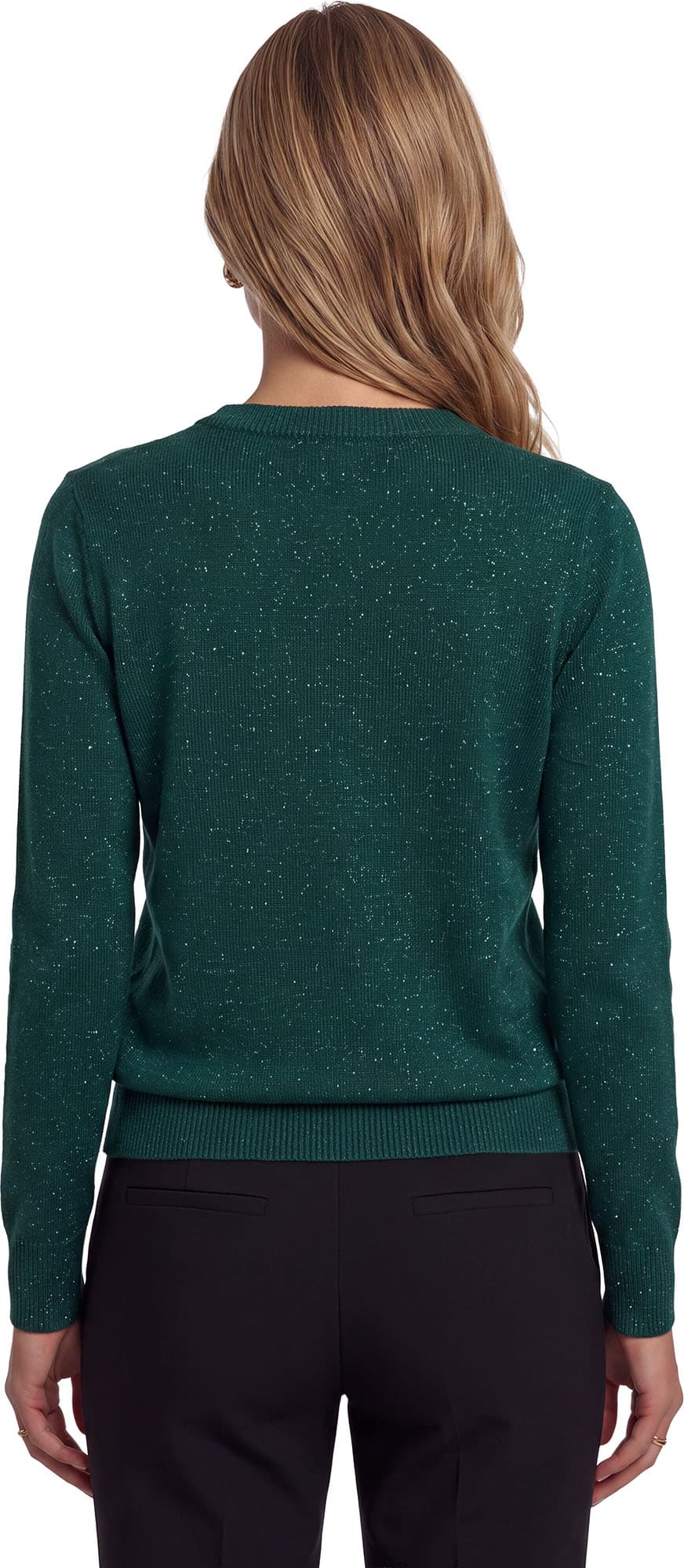 Sweater med honningkagemand i glitter til damer