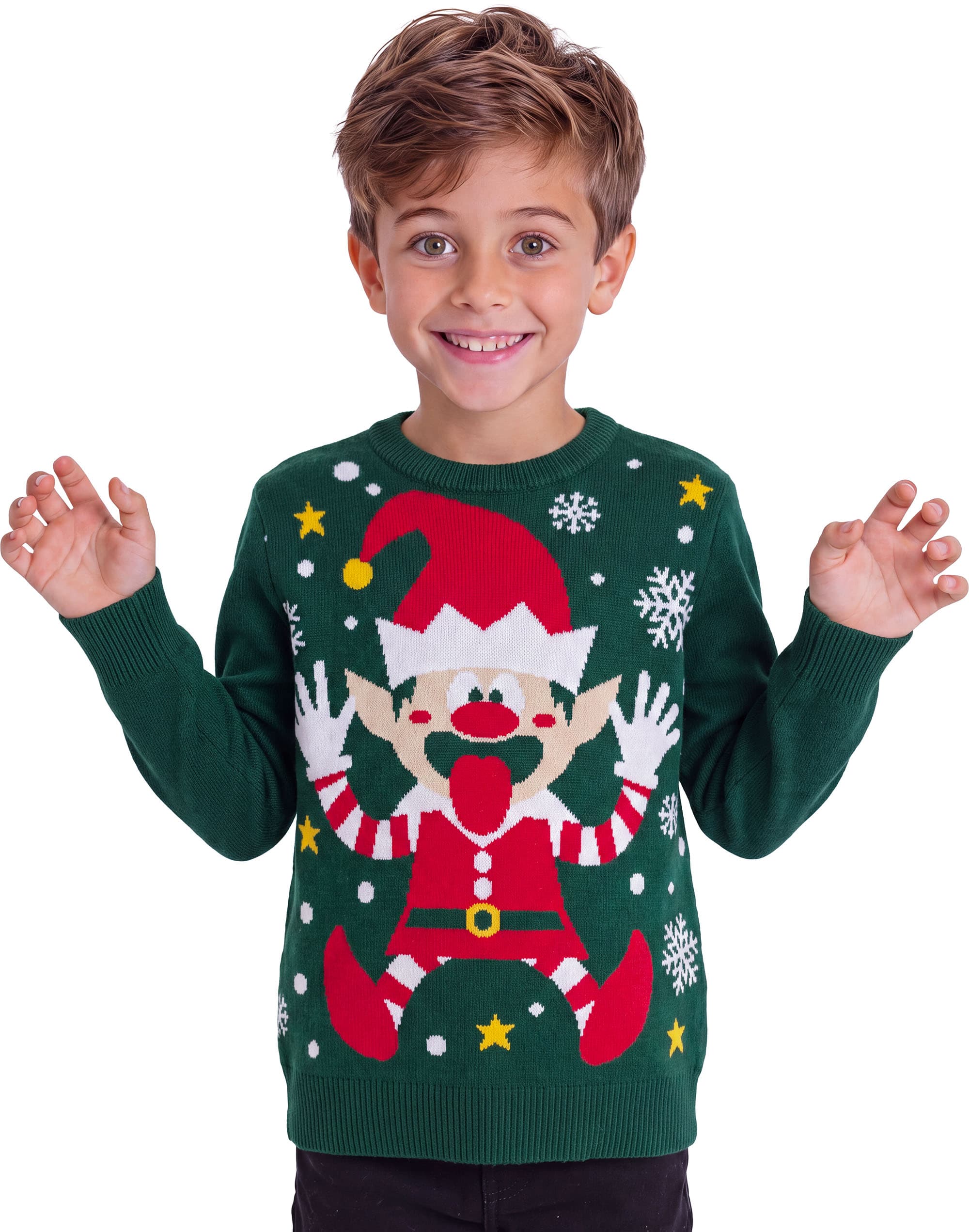 Julesweater med nisse til børn, model 47098