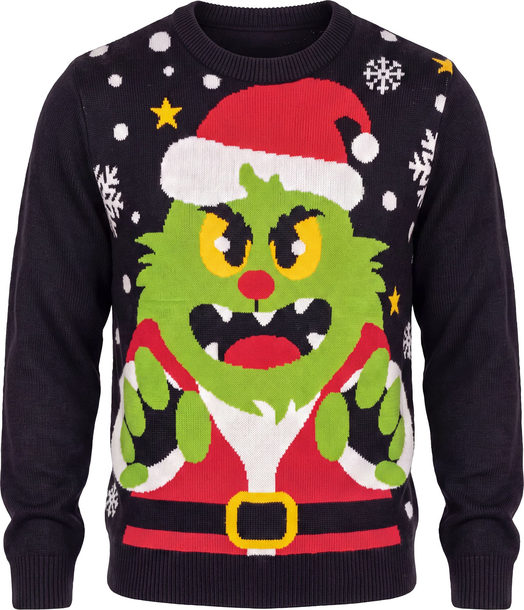 Julesweater med grønt monster til herrer