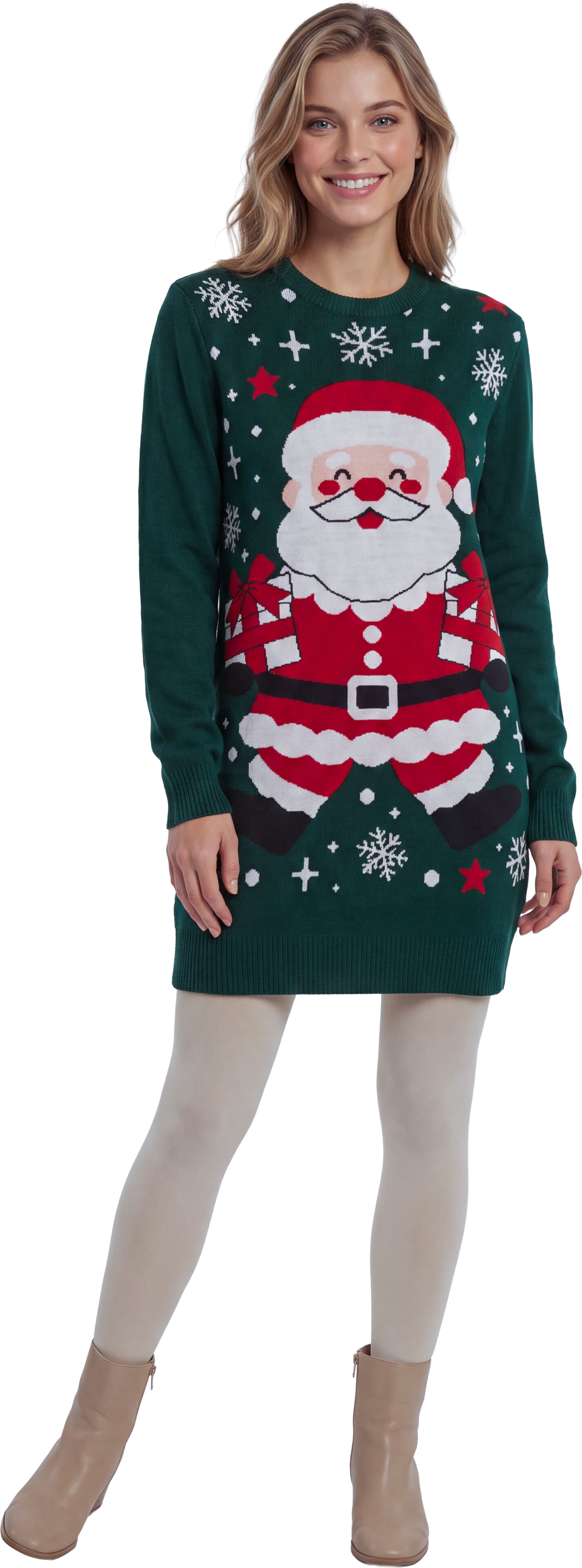 Lang julemandssweater til damer