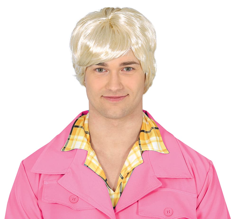 Blond 80'er-paryk til herrer (i æske)