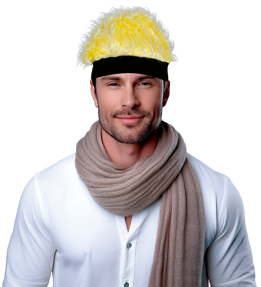 Blond paryk med pandebånd
