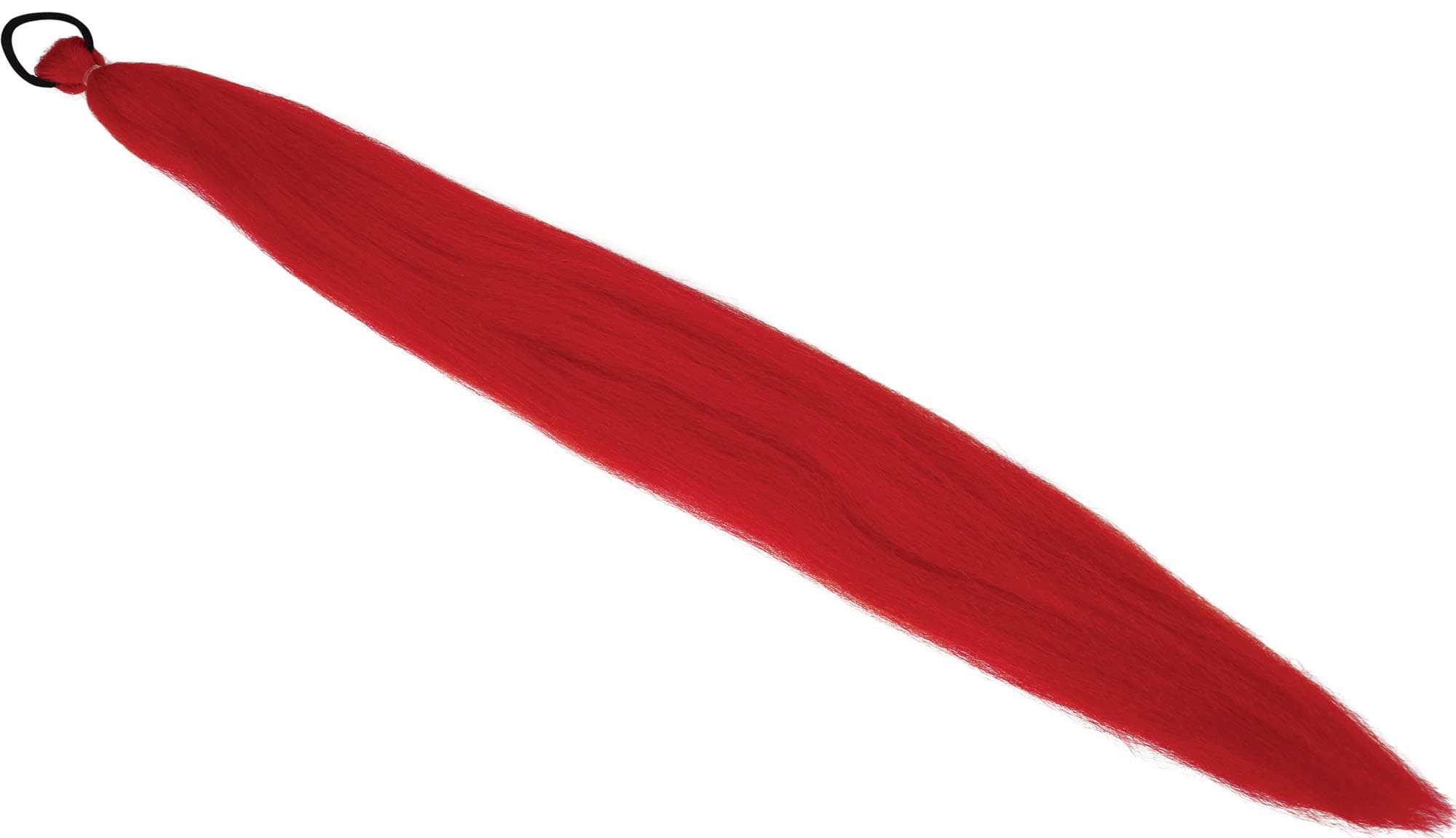 Hårlok, rød, 60 cm