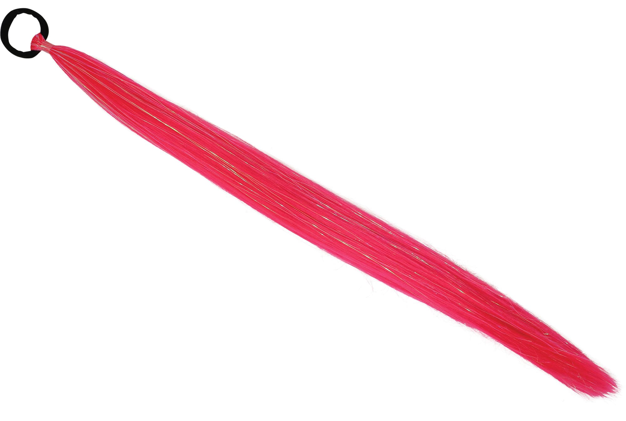 Hårextension med sølvlametta, fuchsiafarvet, 70 cm