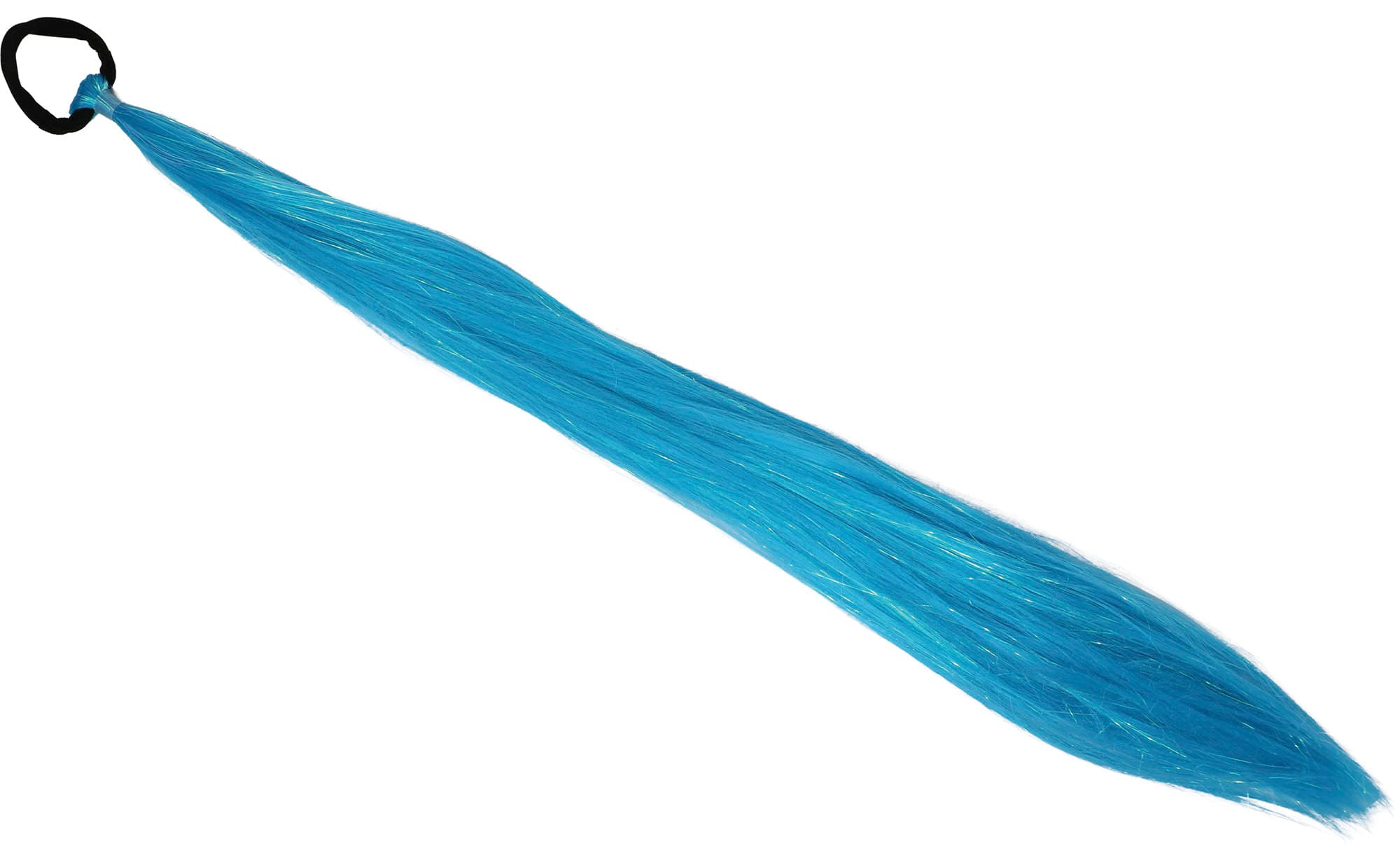 Hårextension med sølvlametta, blå, 70 cm