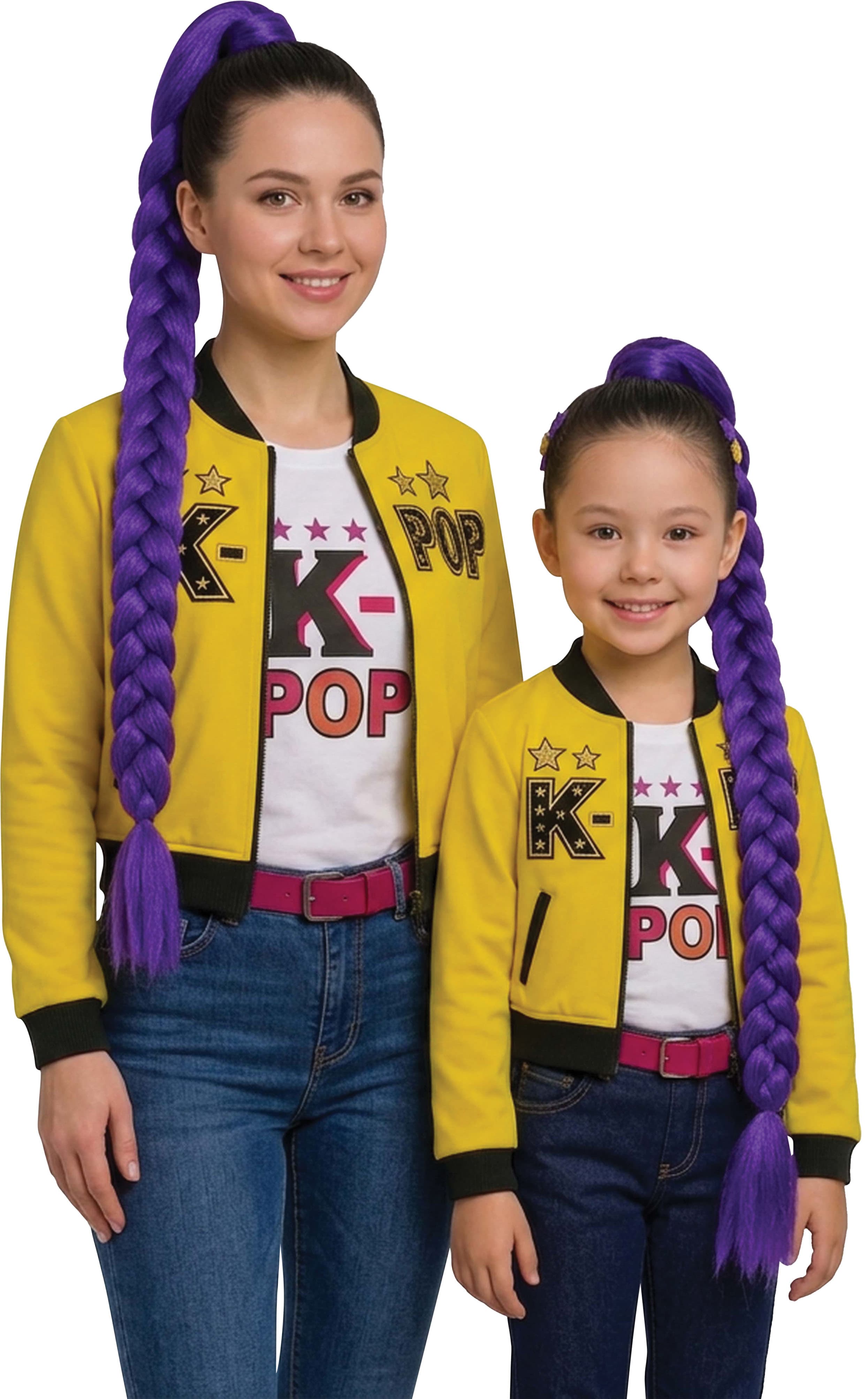 K-pop-hestehale, lilla, 80 cm (i æske)