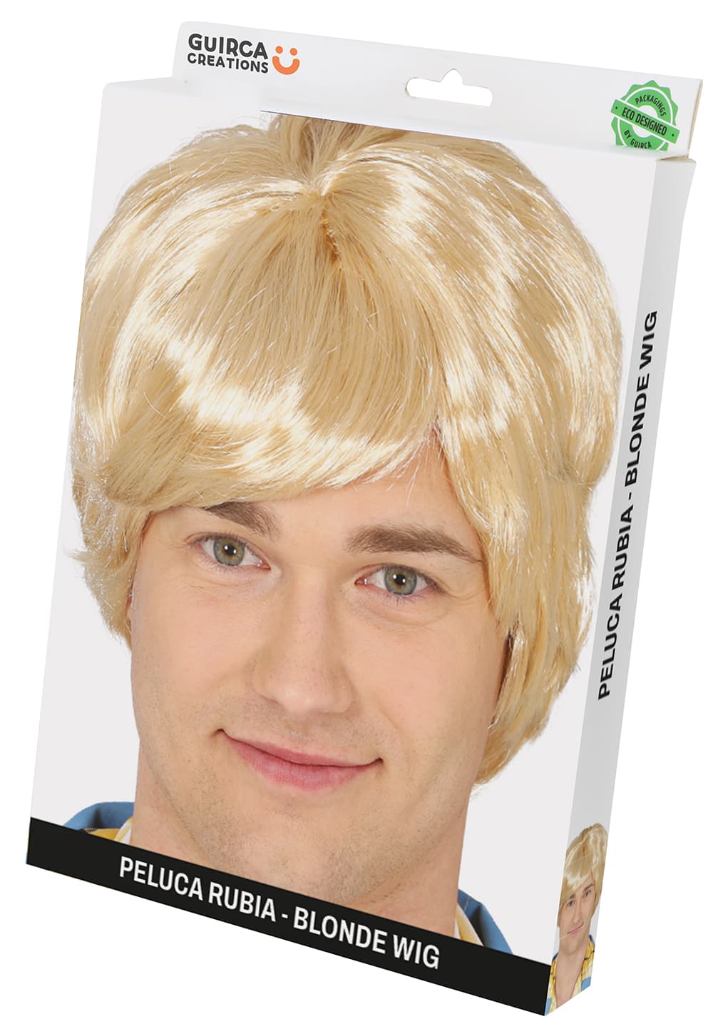 Blond paryk til herrer (i æske), model 4887