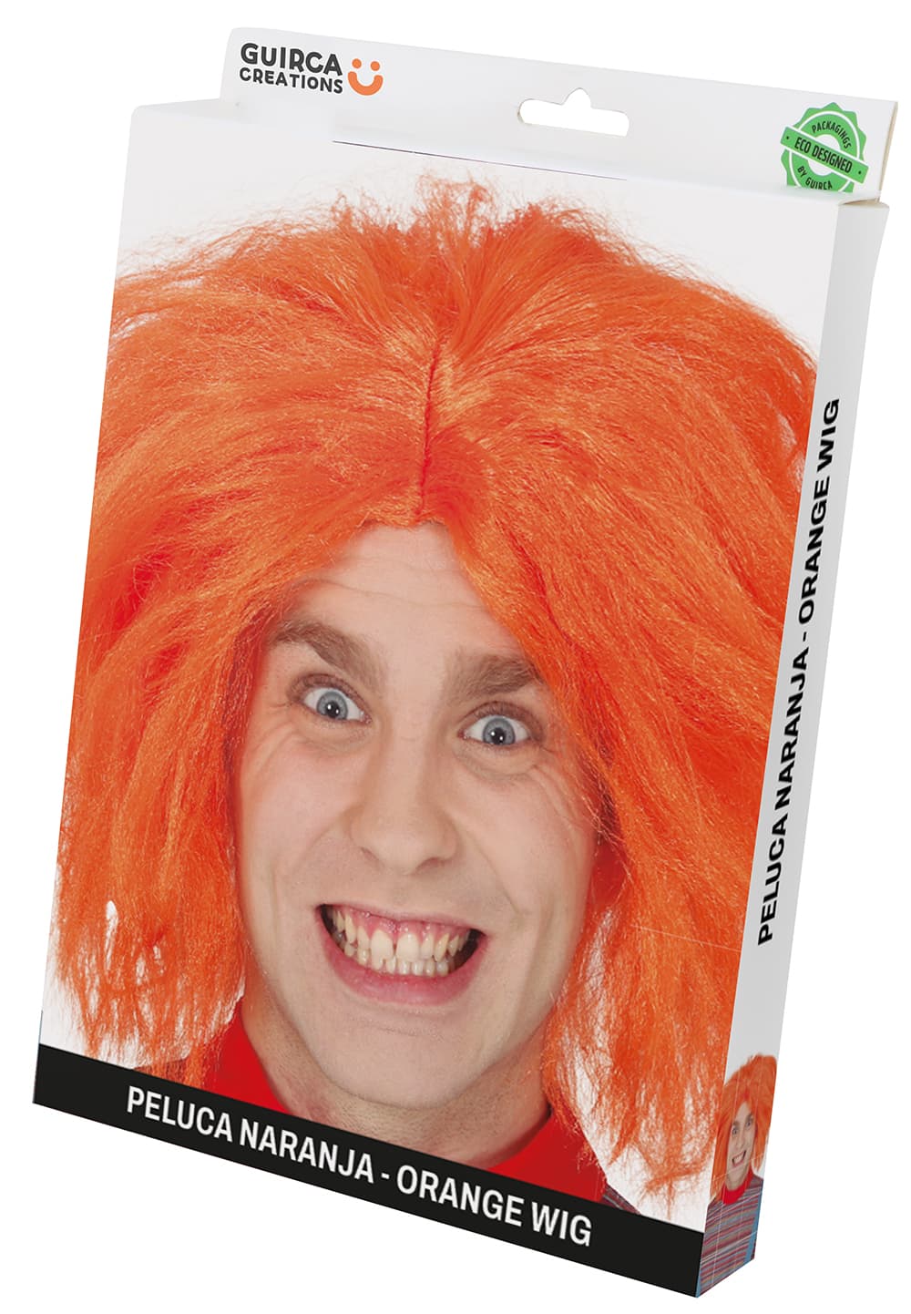 Orange paryk (i æske)
