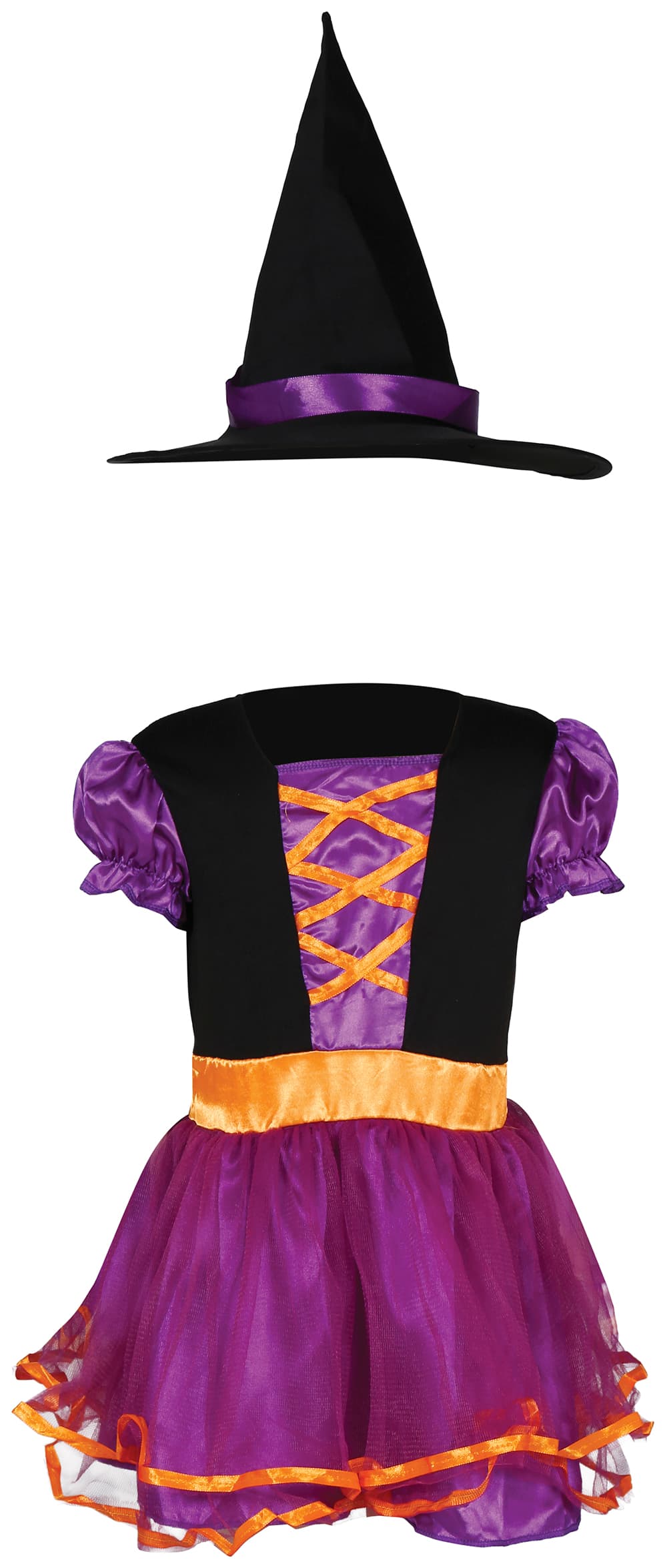 Lilla heks – kostume til baby, sort, lilla og orange