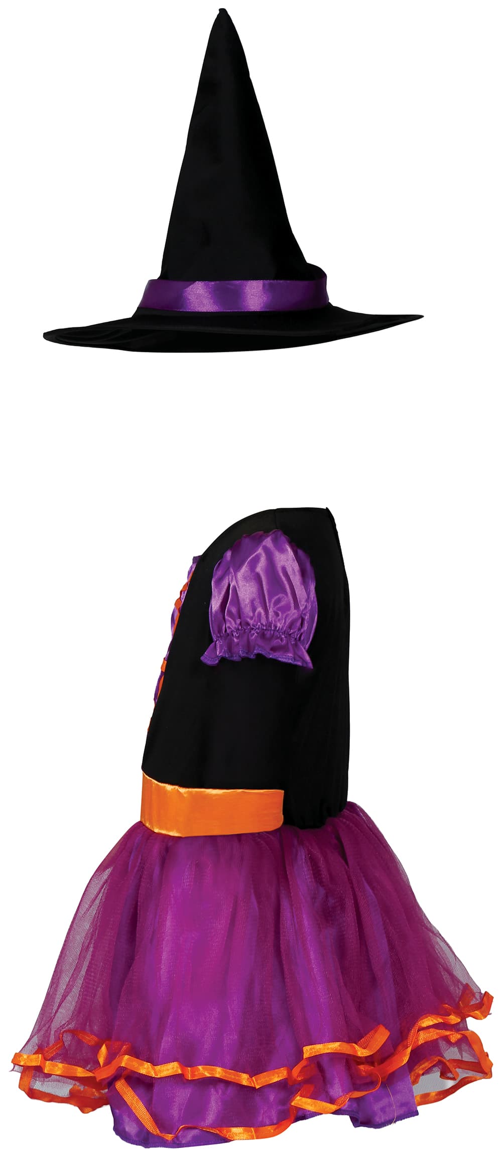 Lilla heks – kostume til baby, sort, lilla og orange