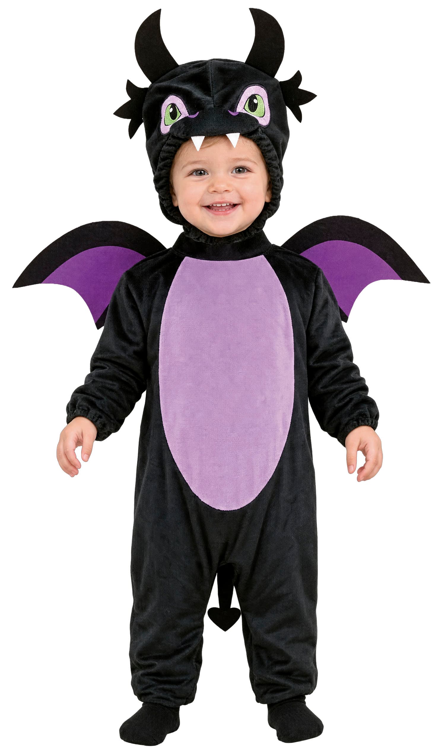 Sort drage – kostume til baby