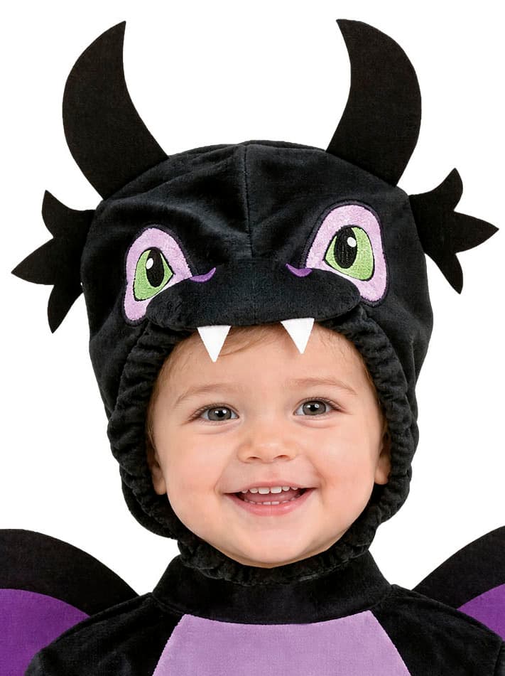 Sort drage – kostume til baby