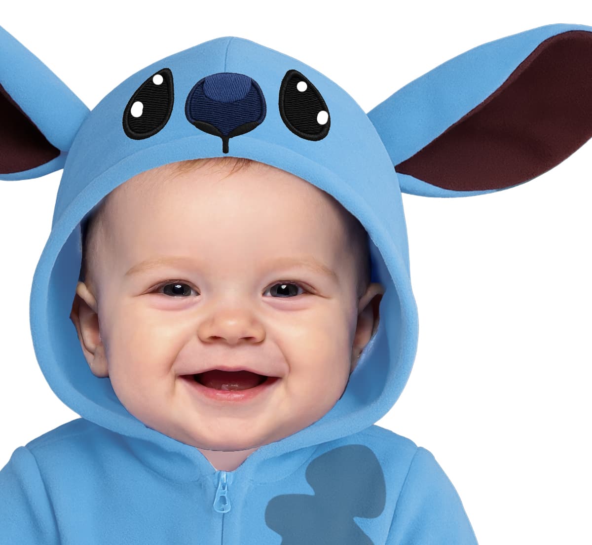 Blåt rumvæsen – kostume til baby
