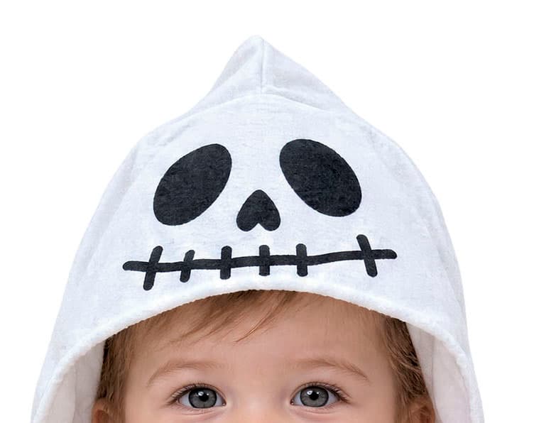 Skeletponcho – kostume til baby