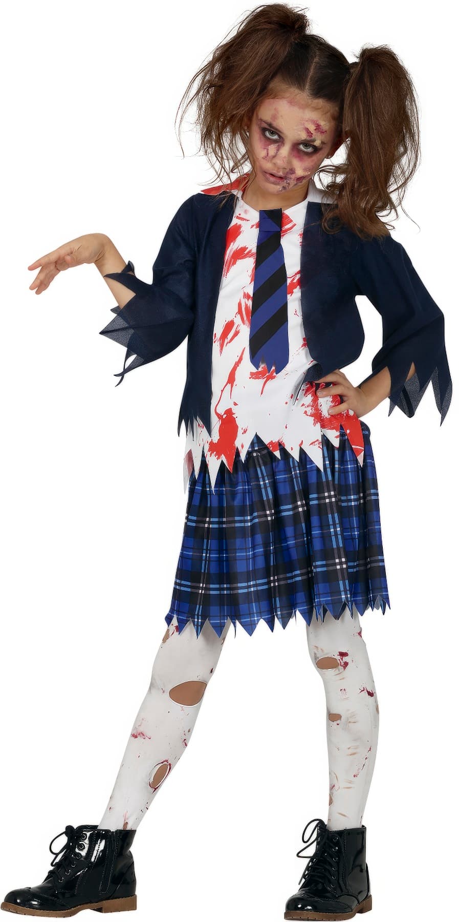 Zombie-gymnasieelev – kostume til piger
