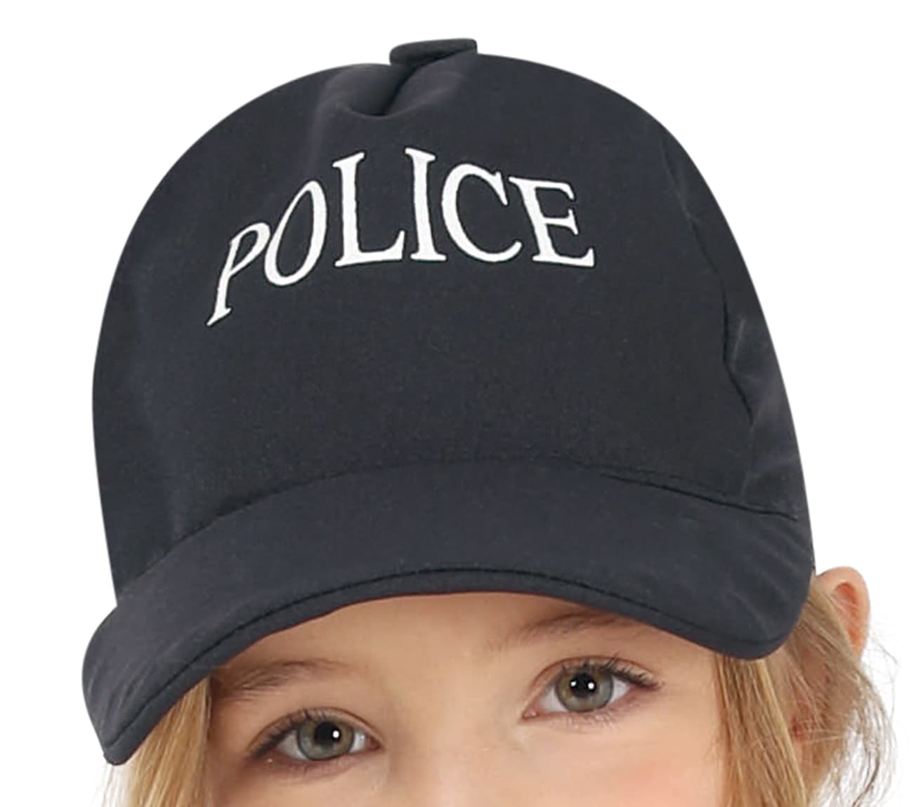 Politi – kostume til børn, sort