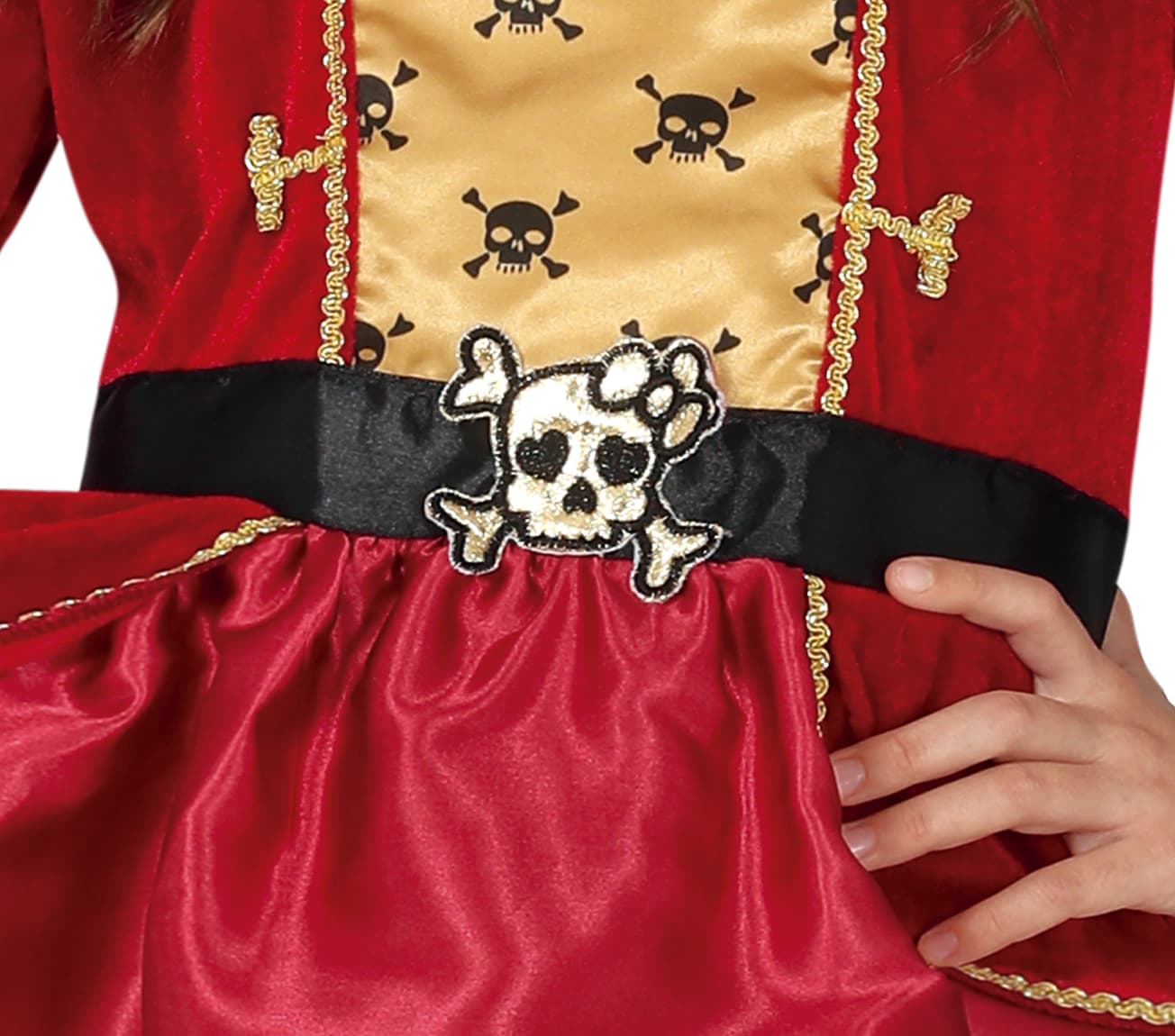 Pirat – kostume til piger, bordeaux