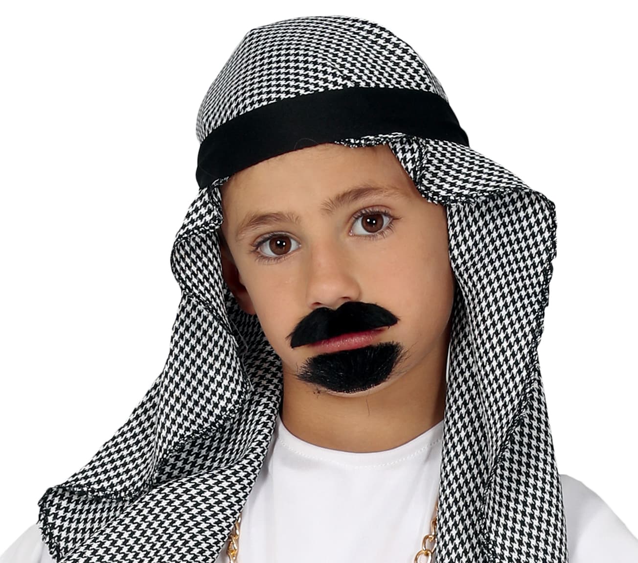 Sheik – kostume til drenge, hvid og grå