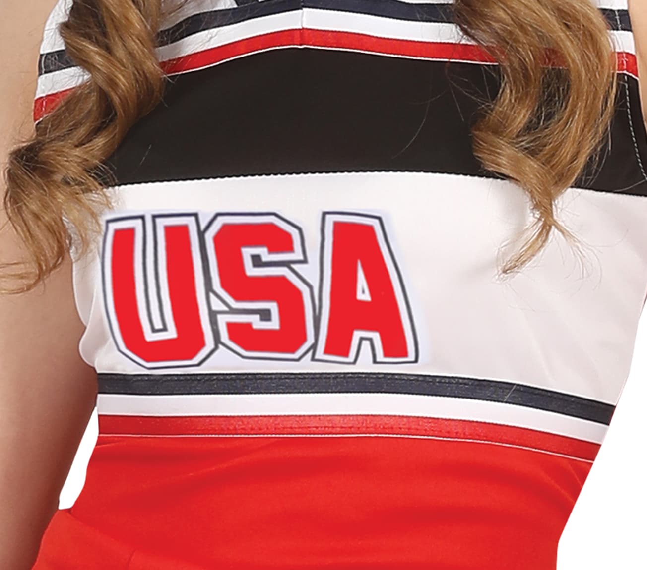 Cheerleader – kostume til børn og voksne, rød og hvid