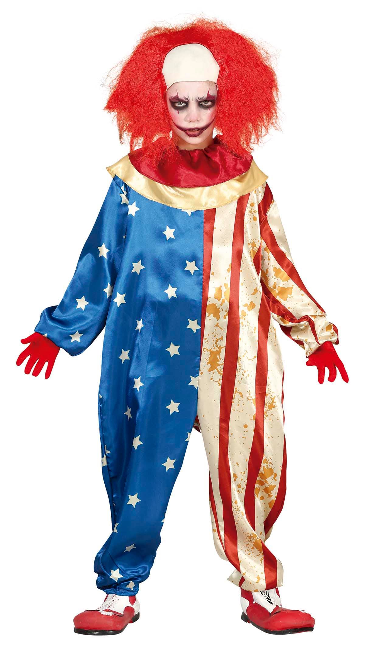Patriotisk klovn – kostume til drenge