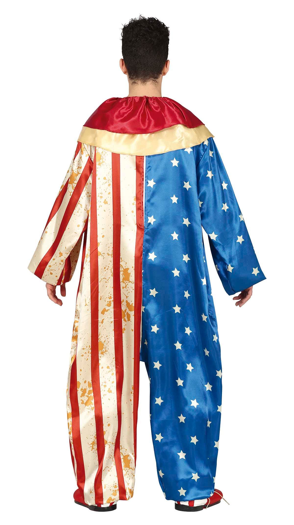 Patriotisk klovn – kostume til børn og voksne, model 77582