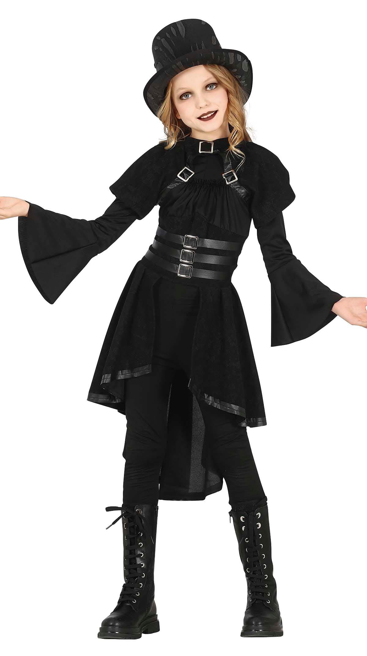 Gotisk – kostume til piger, sort