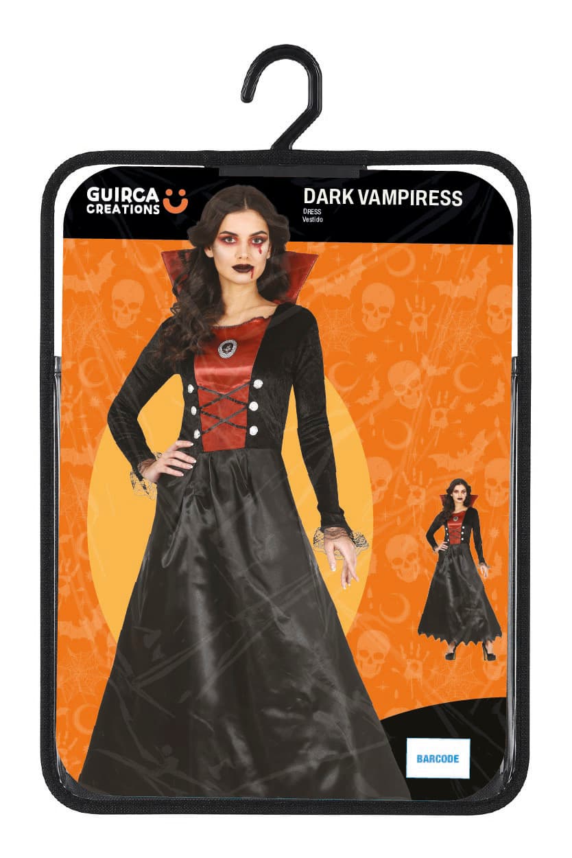 Vampyr – kostume til børn og voksne, sort, bordeaux og rød