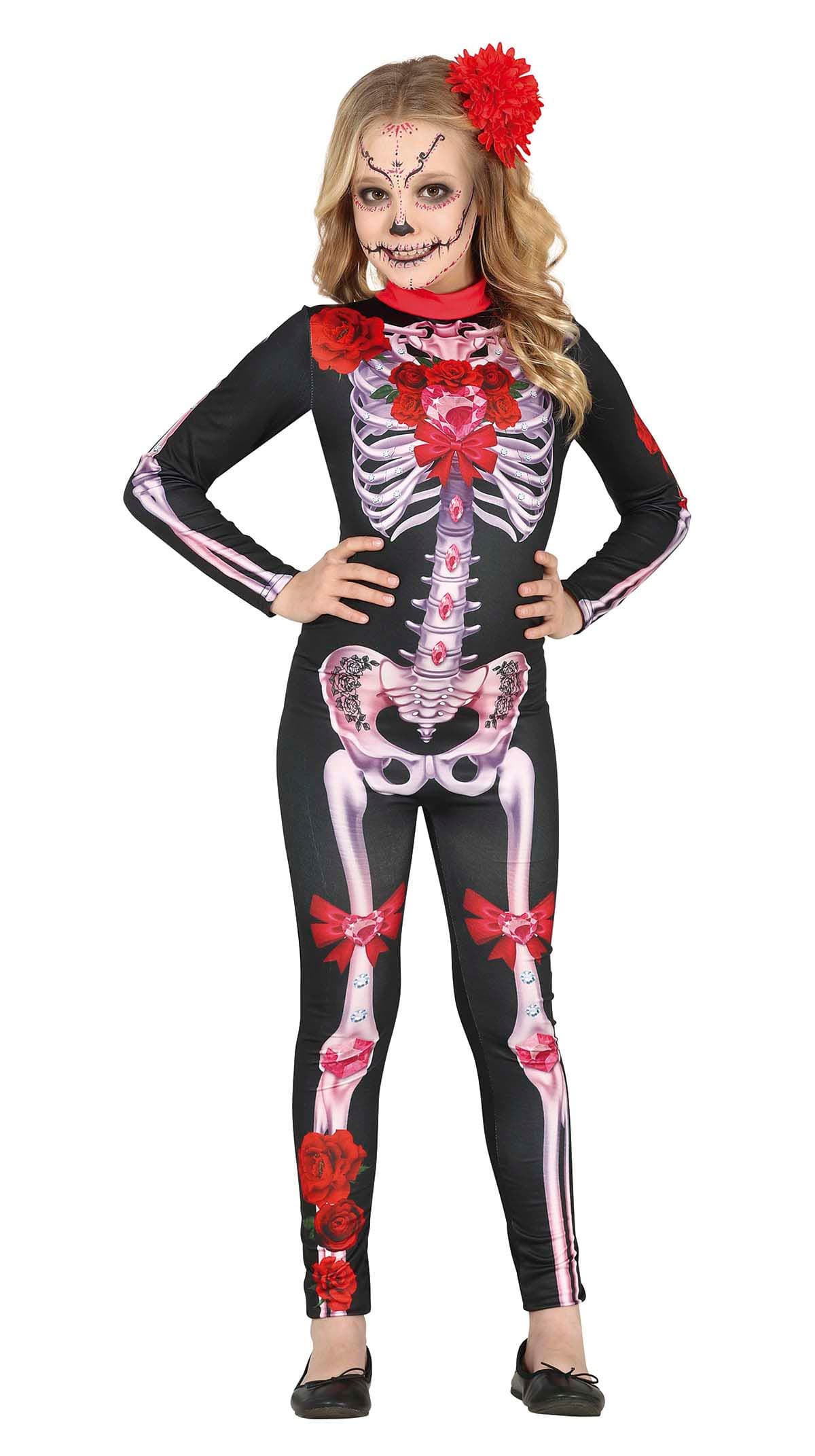 Catrina – kostume til piger, sort og flerfarvet, model 77698