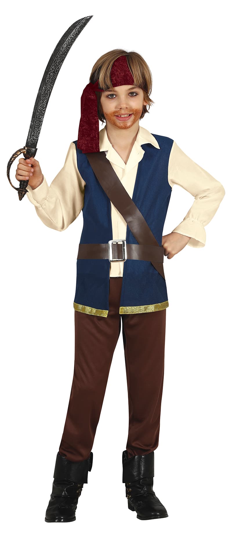 Pirat – kostume til drenge, brun og beige