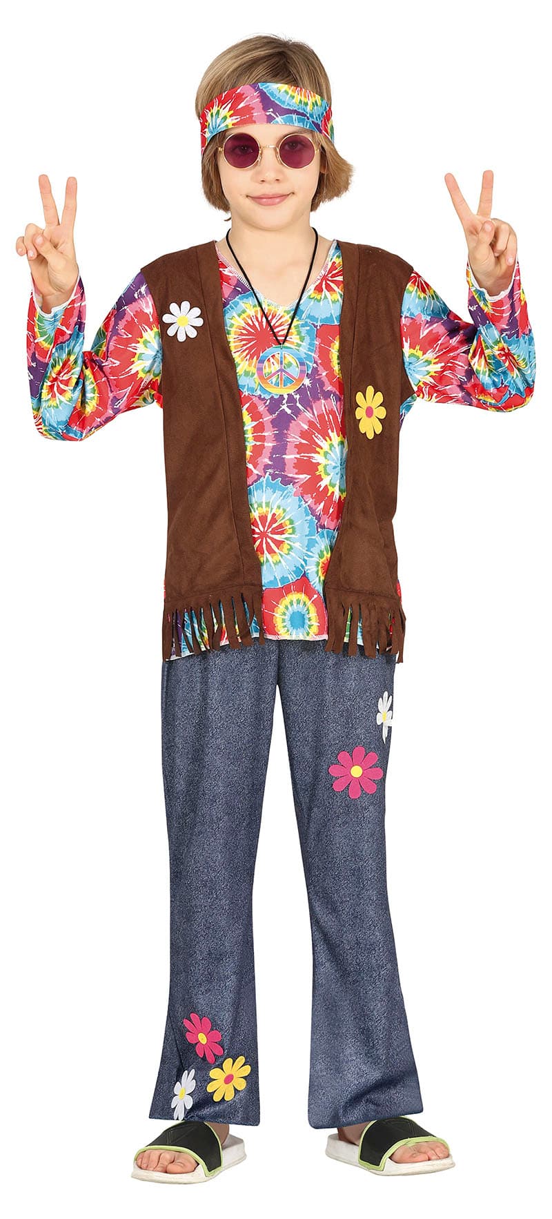 Hippie – kostume til drenge, flerfarvet, model 77748