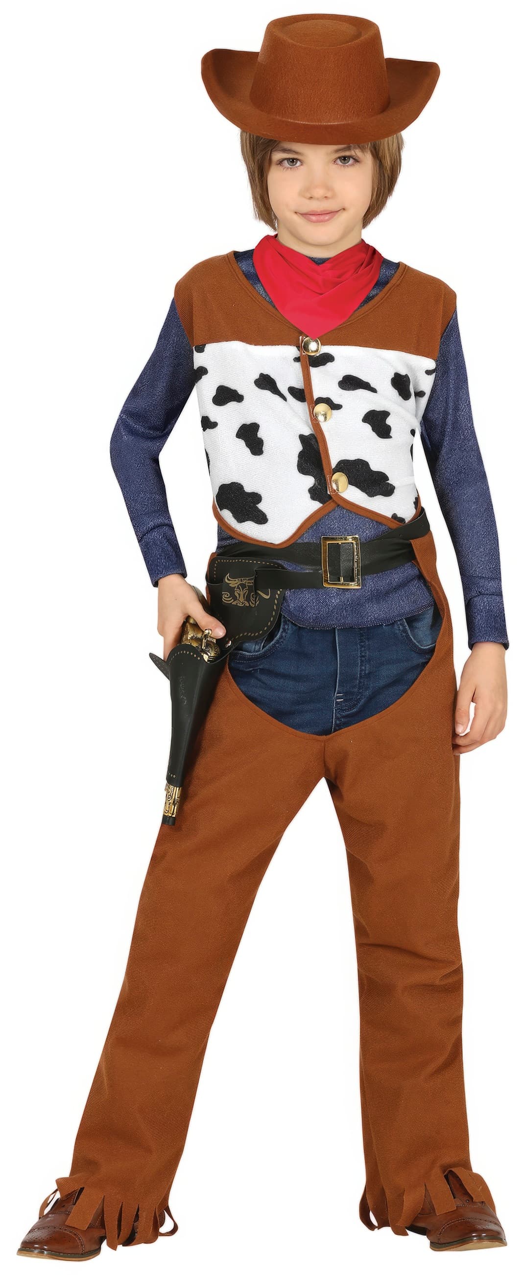 Cowboy – kostume til drenge, blå og brun