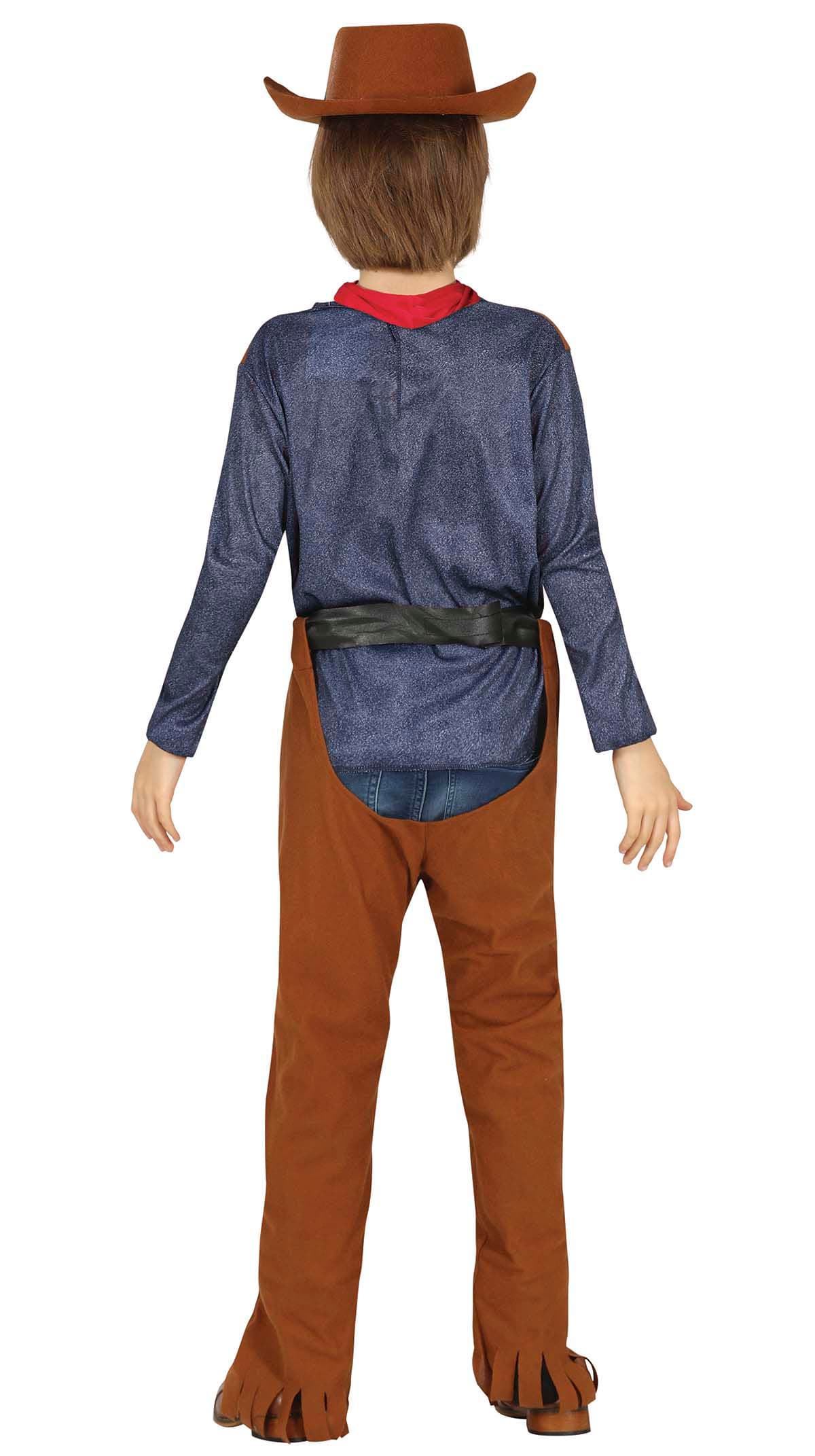 Cowboy – kostume til drenge, blå og brun