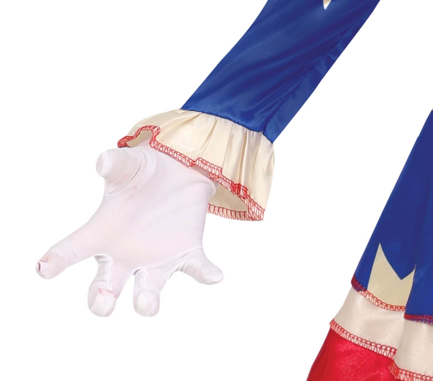 Patriotisk klovn – kostume til piger